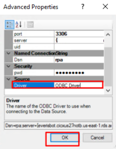 ODBC Driver Advanced Properties