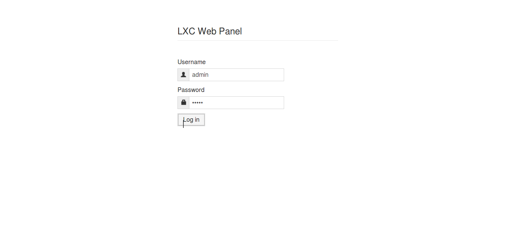 LXC Web Panel