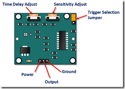 PIR motion sensor pin diagram