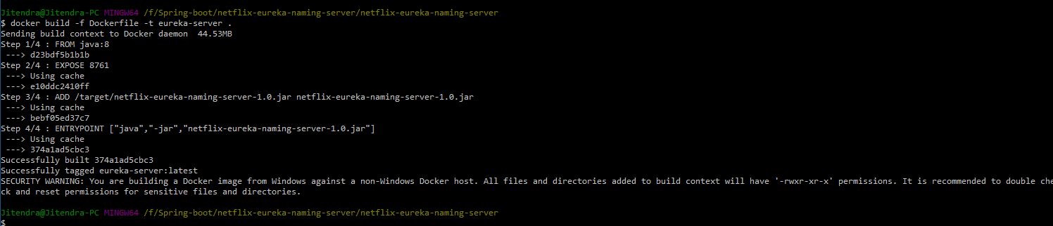 Docker on sale eureka server