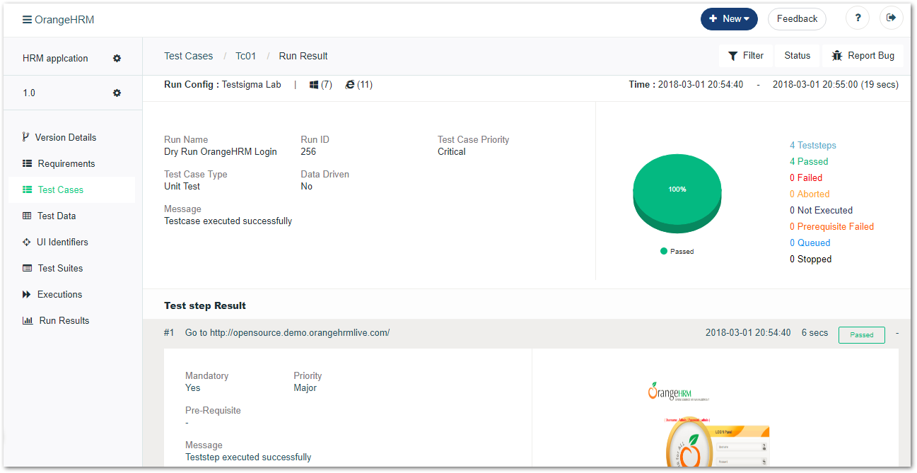 Results_Testsigma