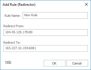 HTTP Debugger Redirect Rule
