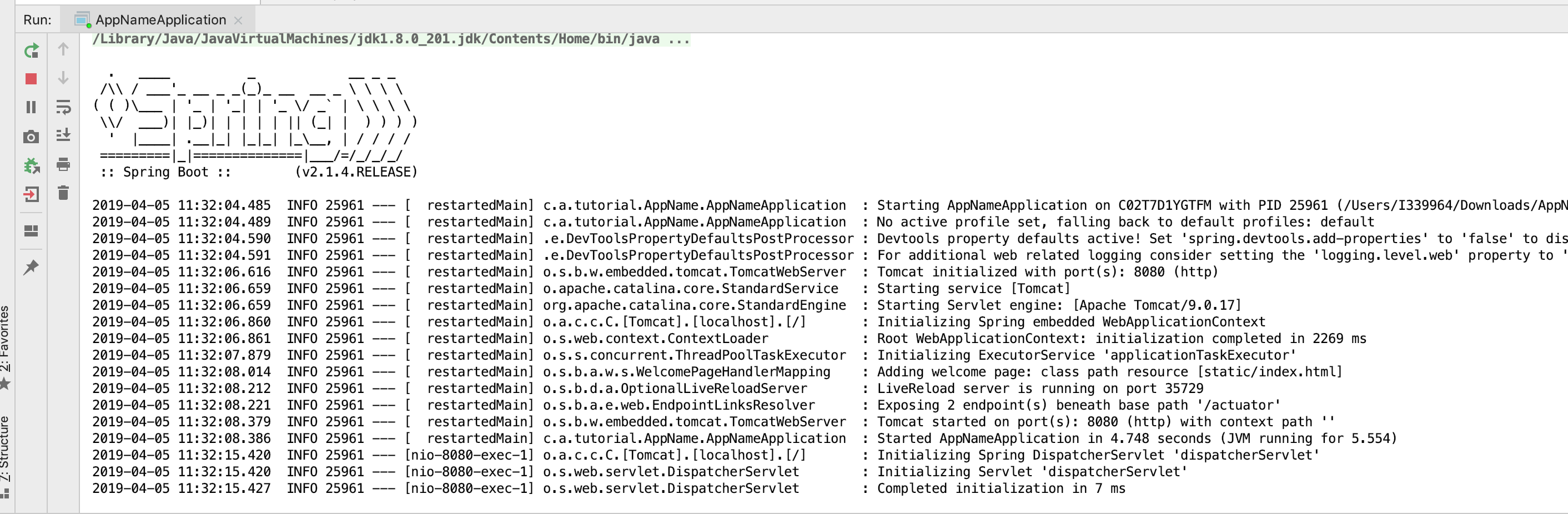 Springboot Application Log