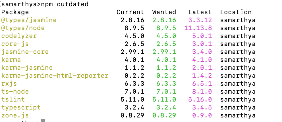 Outdated dependencies