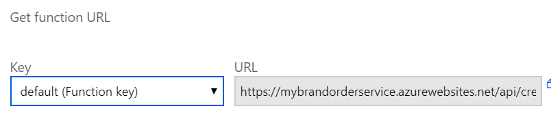 Get function URL