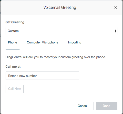Customize Voicemail Greeting Message