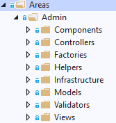 Configuring Areas folder