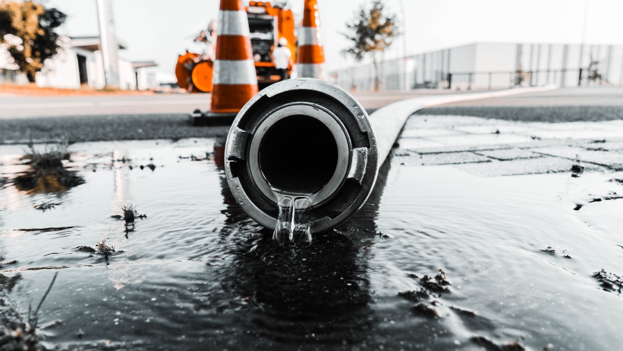 fire-house-leaking-water-into-puddle