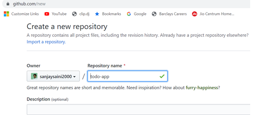 GitHub repo called Todo app