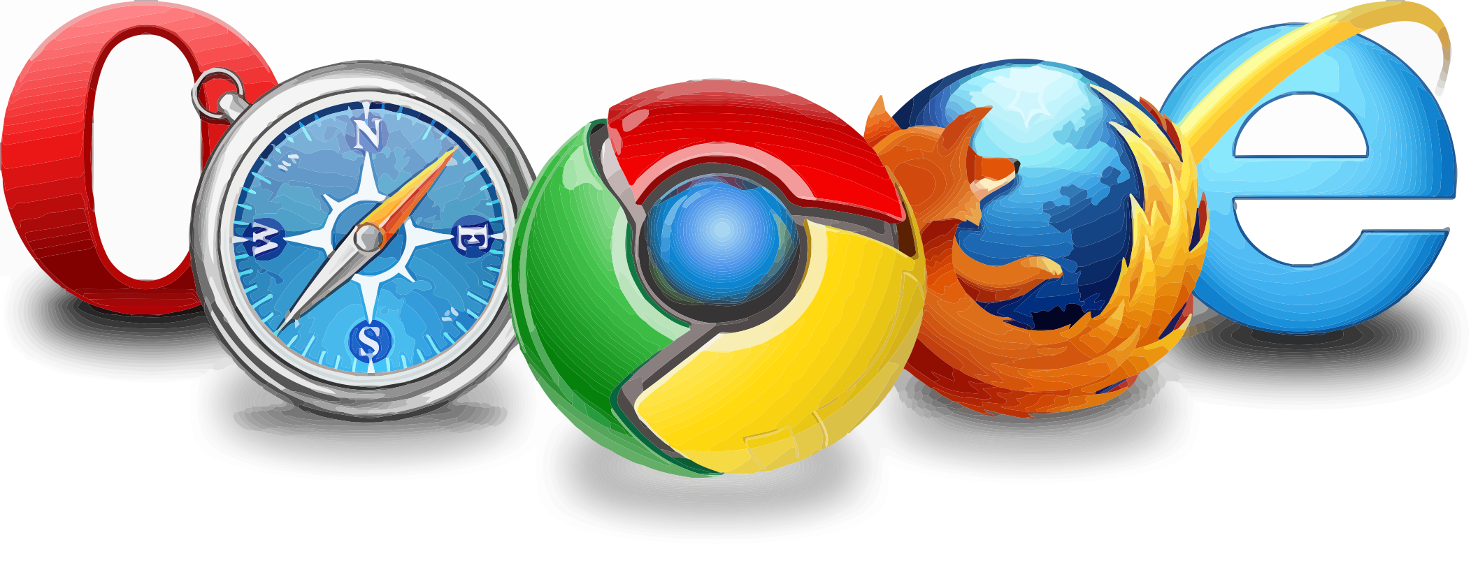 logos of different browsers