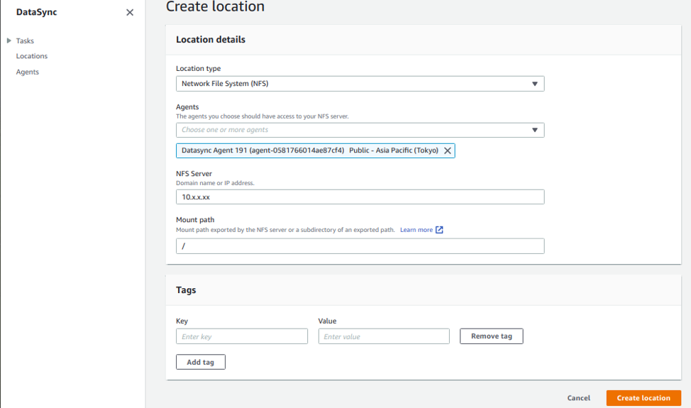 Create source location