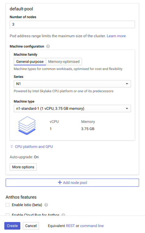 Machine configuration
