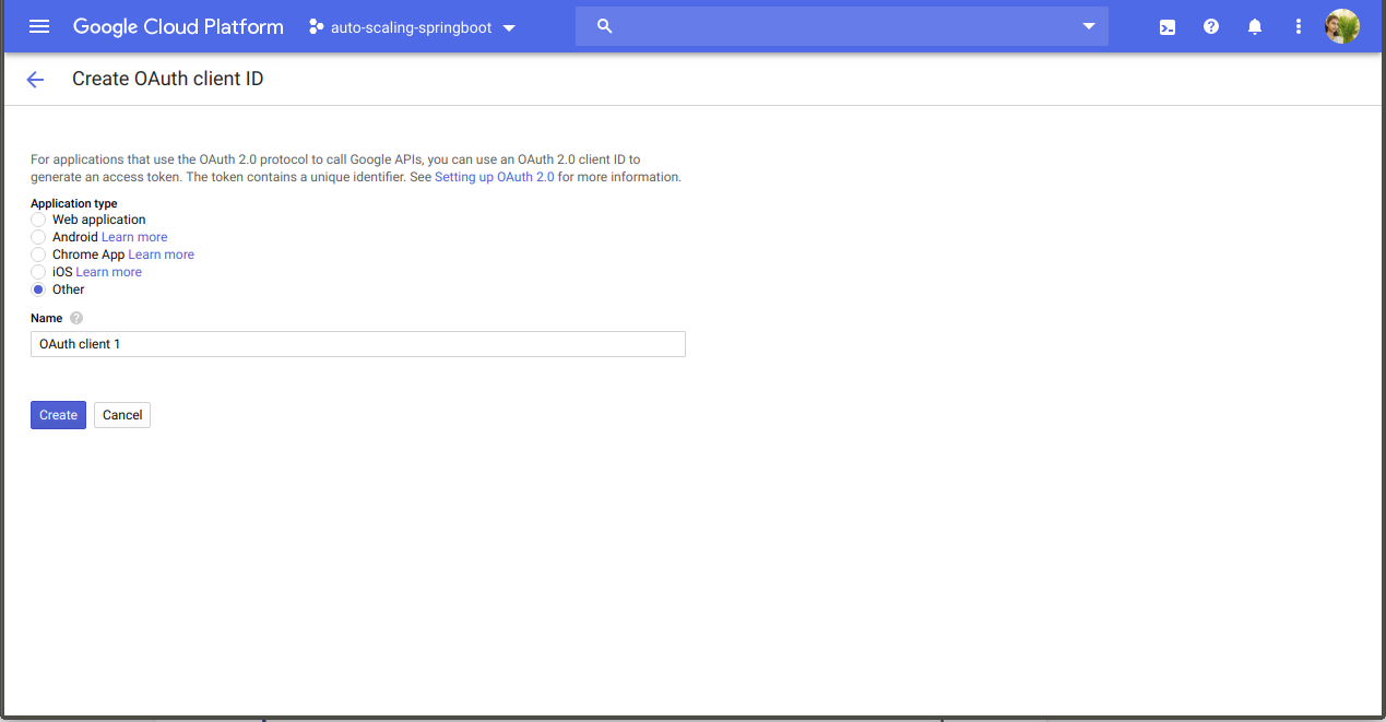 OAuth 2.0 access token