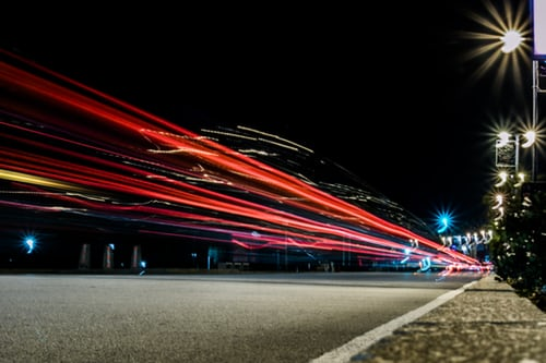 Time lapse of cars on road