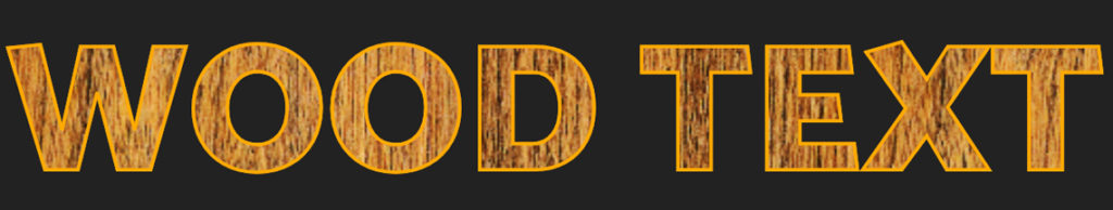 Wood text