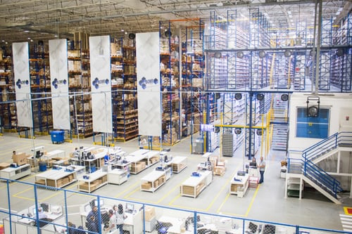 Huge warehouse with extremely high ceilings