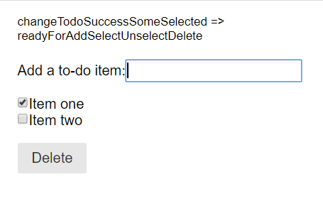 Ready for add select unselect delete