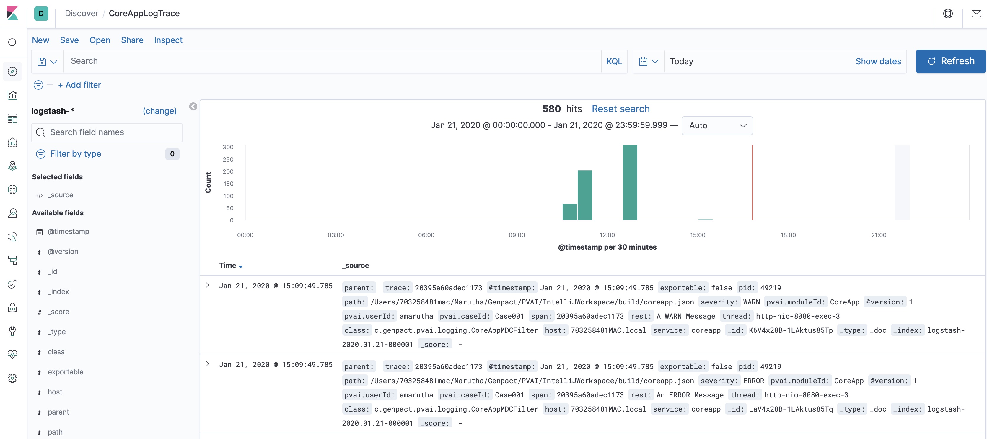 CoreAppLogTrace