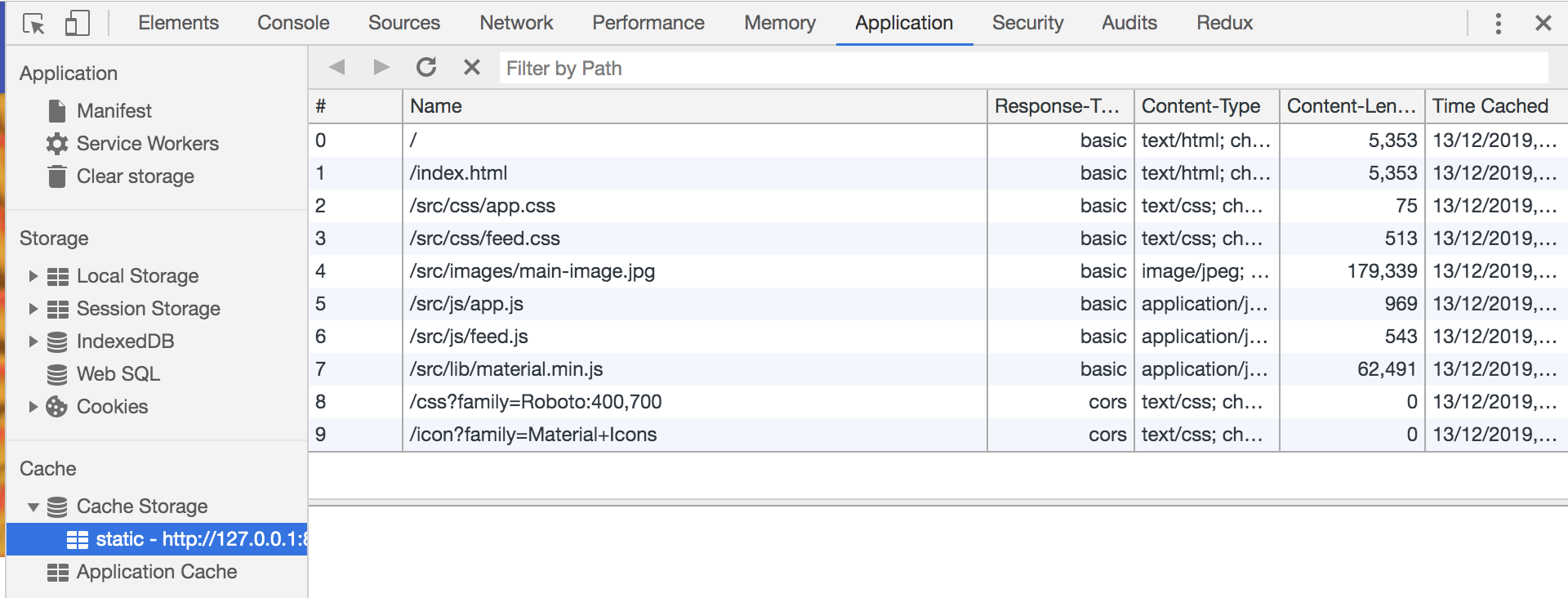 Checking cache