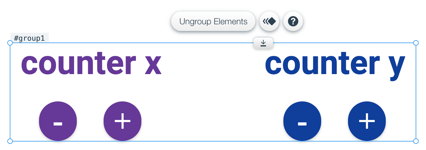 Creating two counter components