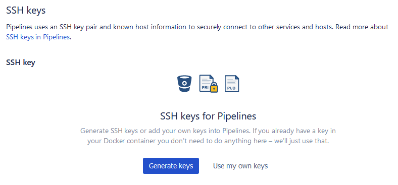 Cloning another Bitbucket repository in Bitbucket Pipelines - Settings > Pipelines > SSH keys