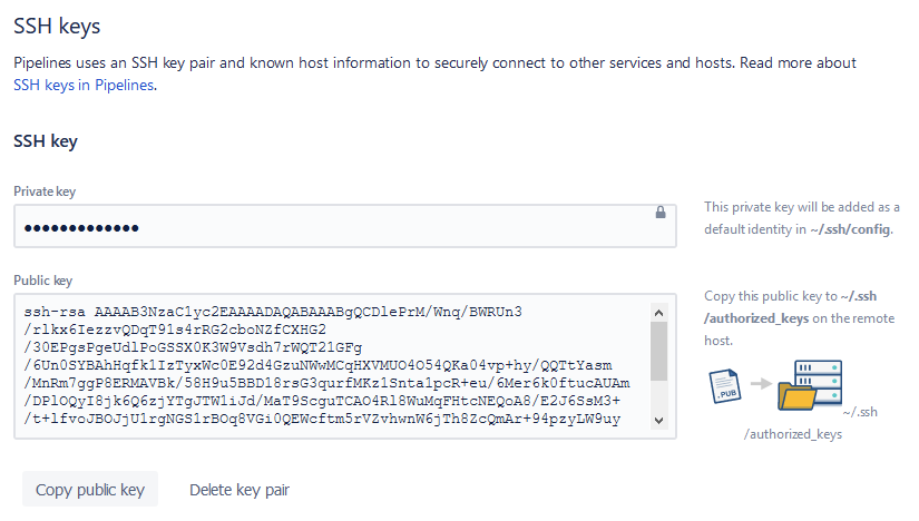 Cloning another Bitbucket repository in Bitbucket Pipelines - Generate keys