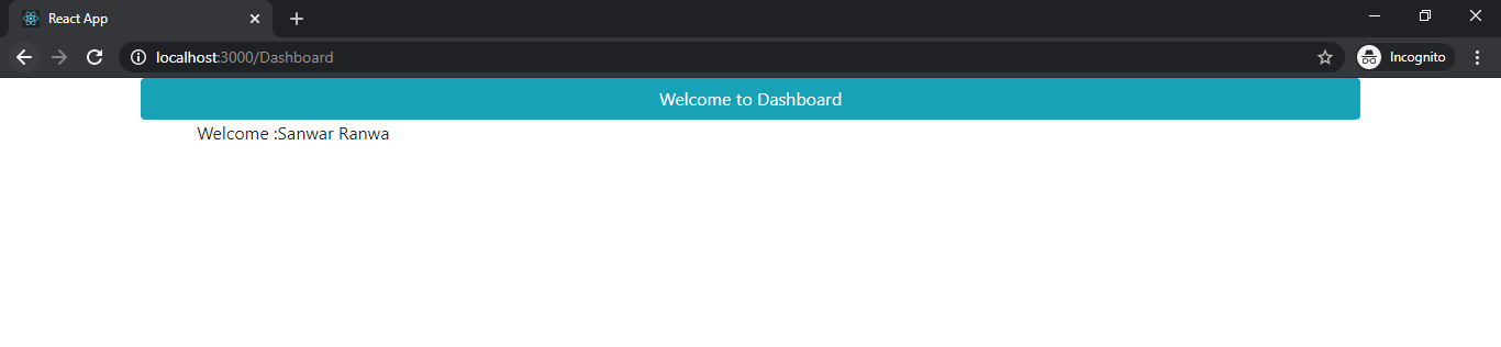 Dashboard page