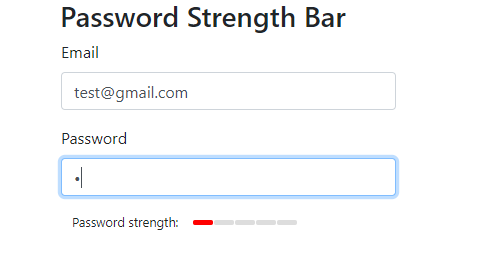 Password strength low