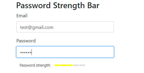 Password strength fair