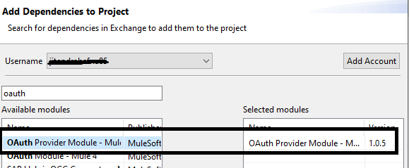 Adding OAUTH Provider module