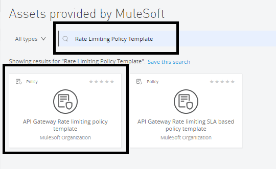 Assets provided by MuleSoft