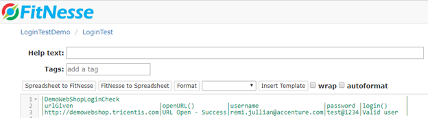 Sample test combination