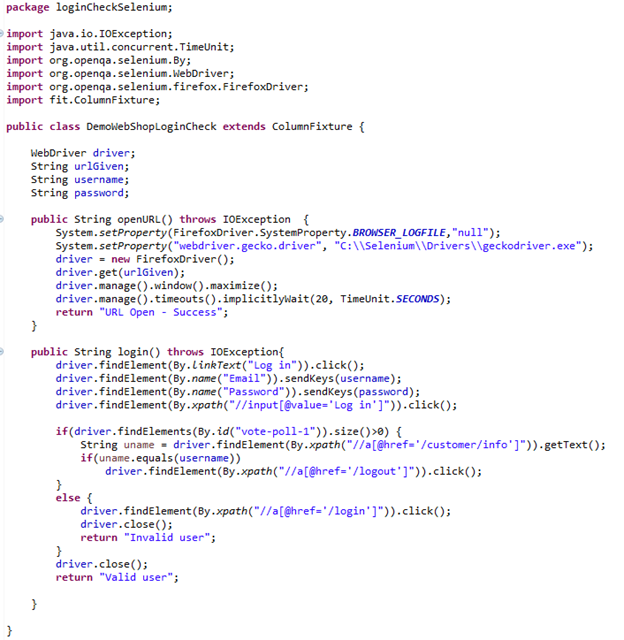 Create fixture code