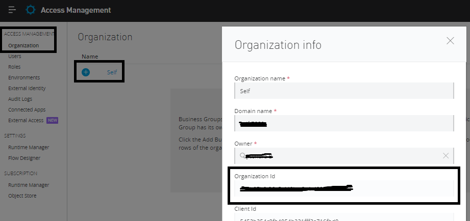 Adding organization info