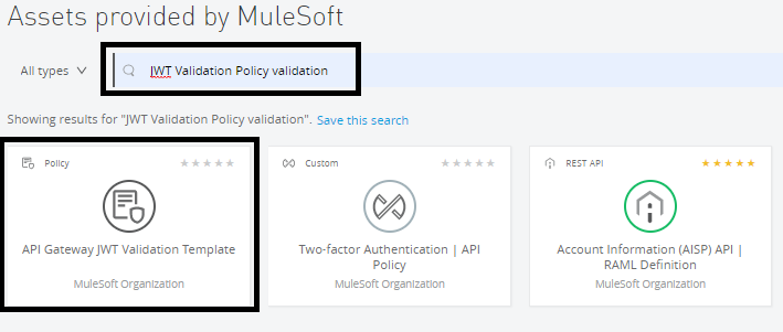 Assets provided by MuleSoft