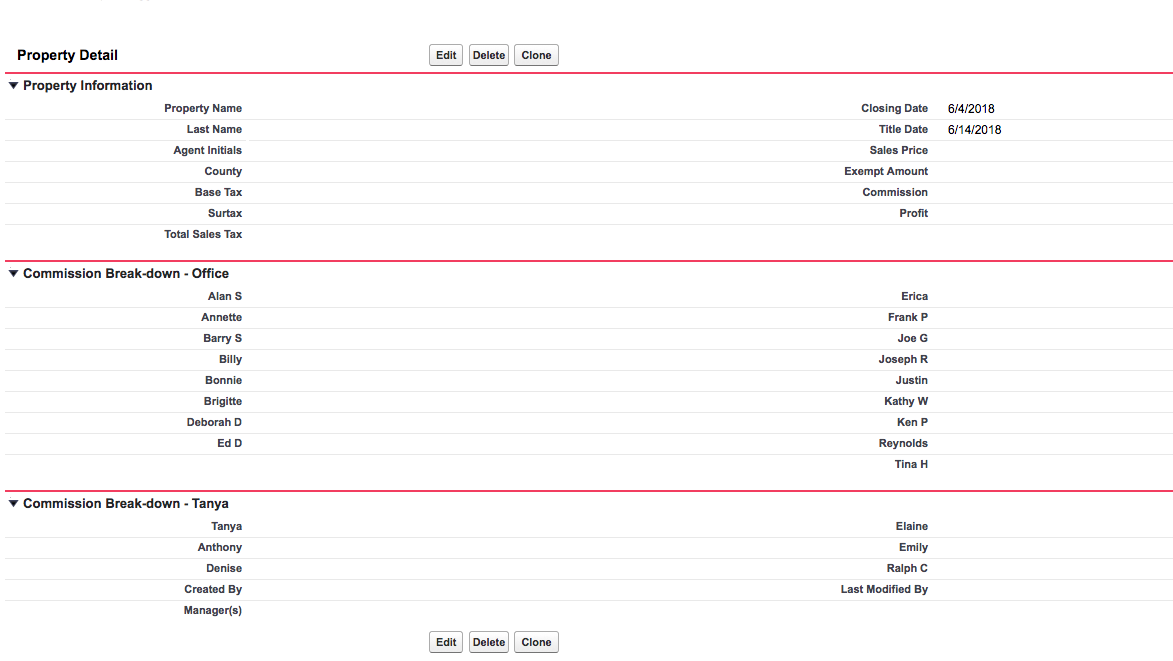 Property details page