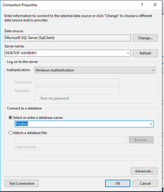 Selecting correct database