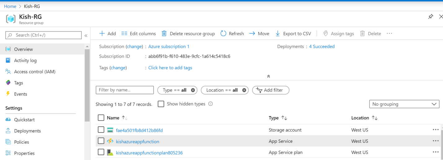 Creating new Azure storage account