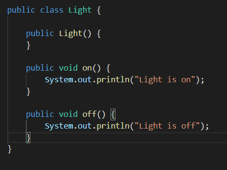 Fig: command design pattern in java – Receivers 