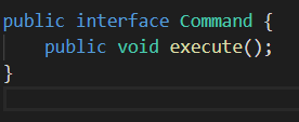 command design pattern in java – Command interface Declaration
