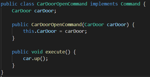 Fig: command design pattern in java – Command interface implementation  