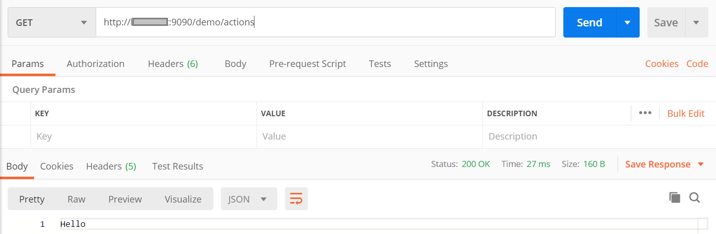 Calling endpoint via Postman