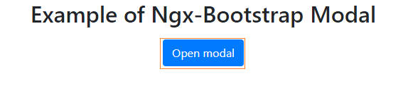 Open modal button