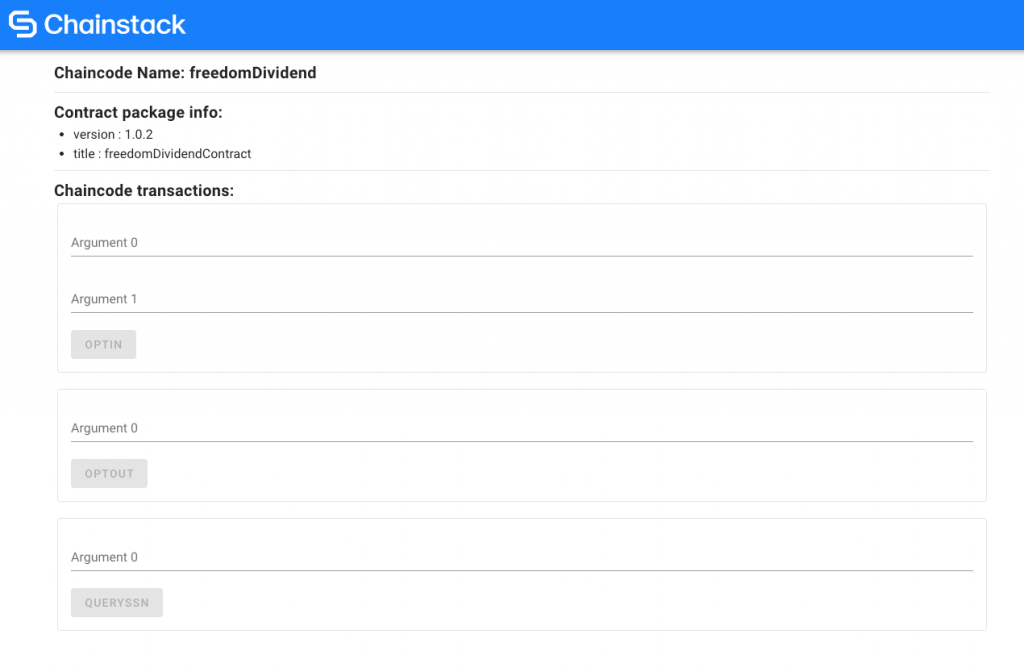 Chaincode transacations dashboard