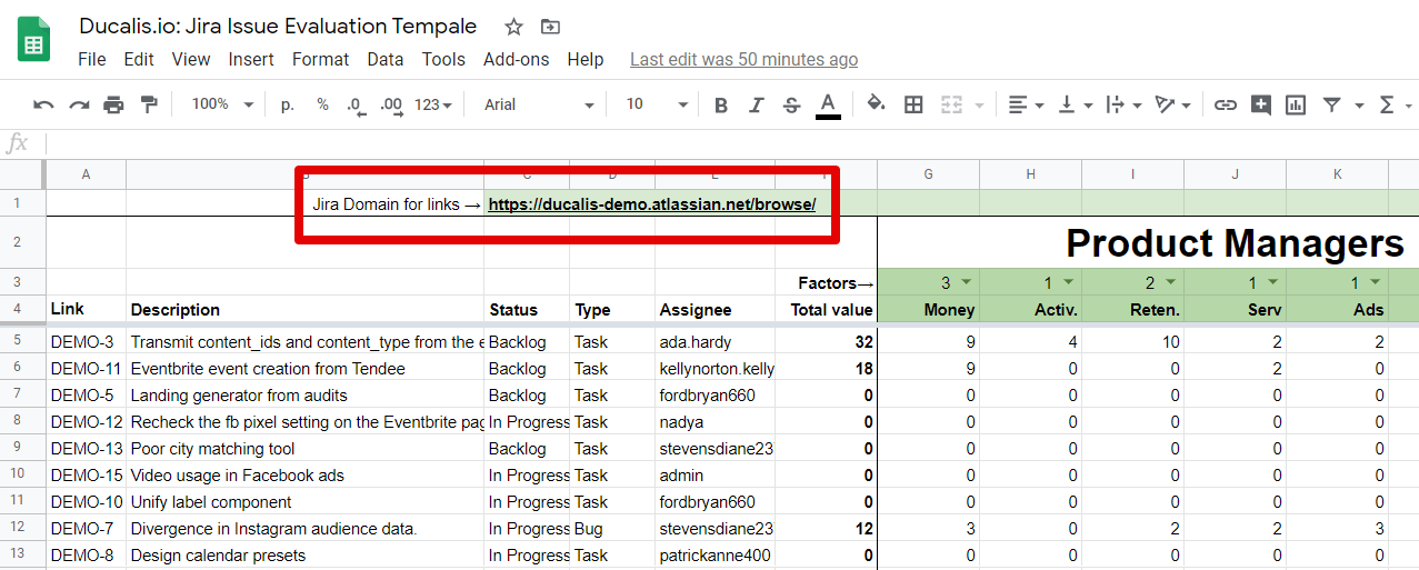 Adding Jira links