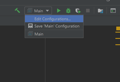 edit configurations