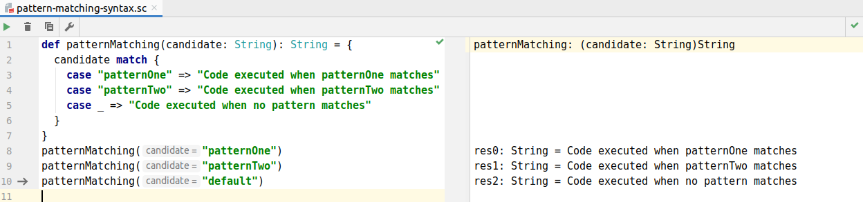 multi-part match expression