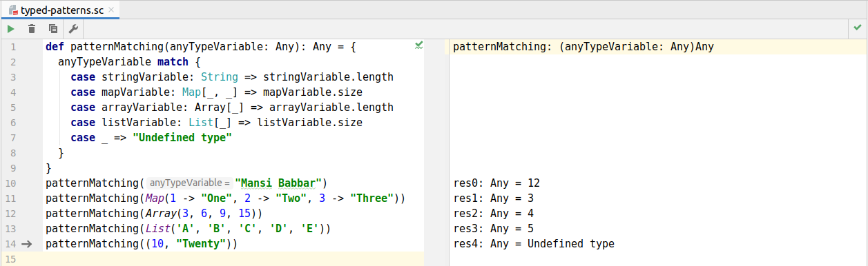 typed pattern code example