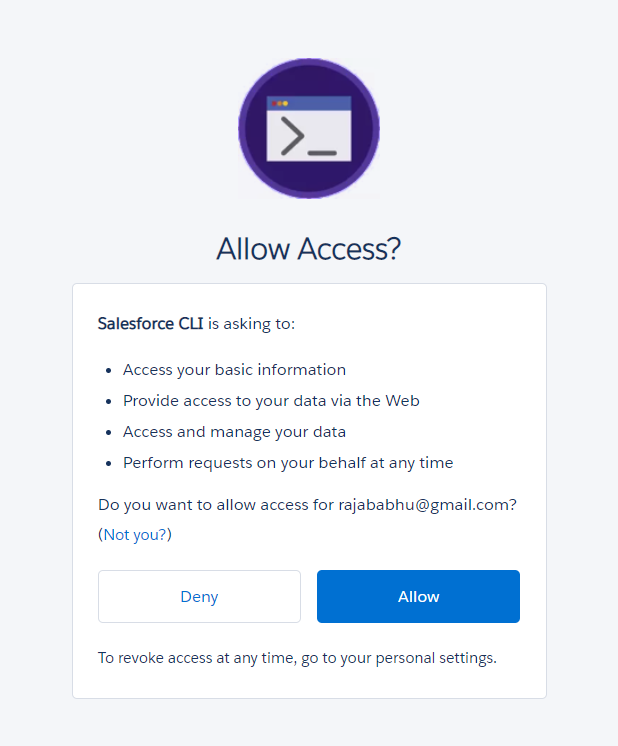 allow access