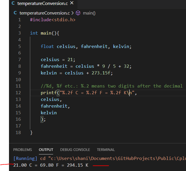 Temperatur conversion script